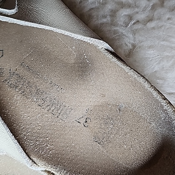 Off white three strap Birkenstock sandals size 37 - Picture 3 of 6